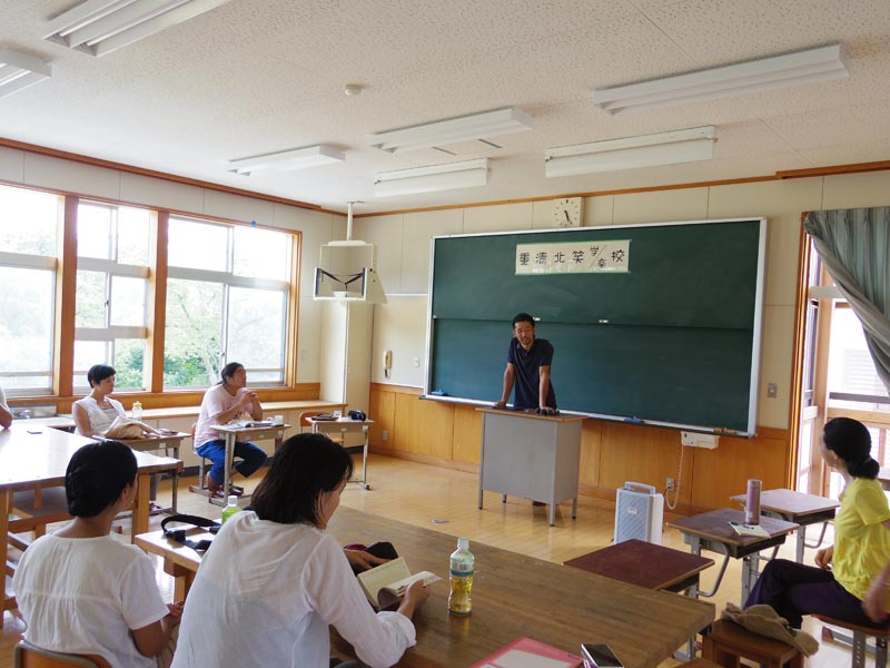 8/11に行われた「パーマカルチャーな生きかた、食べかた、関わりかた@MIMA『山人の里』」での様子